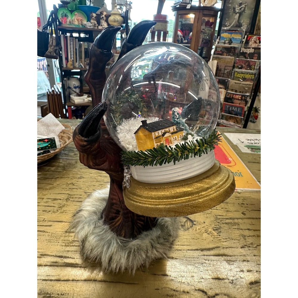 Crafted Krampus Hand with Dry Snowglobe